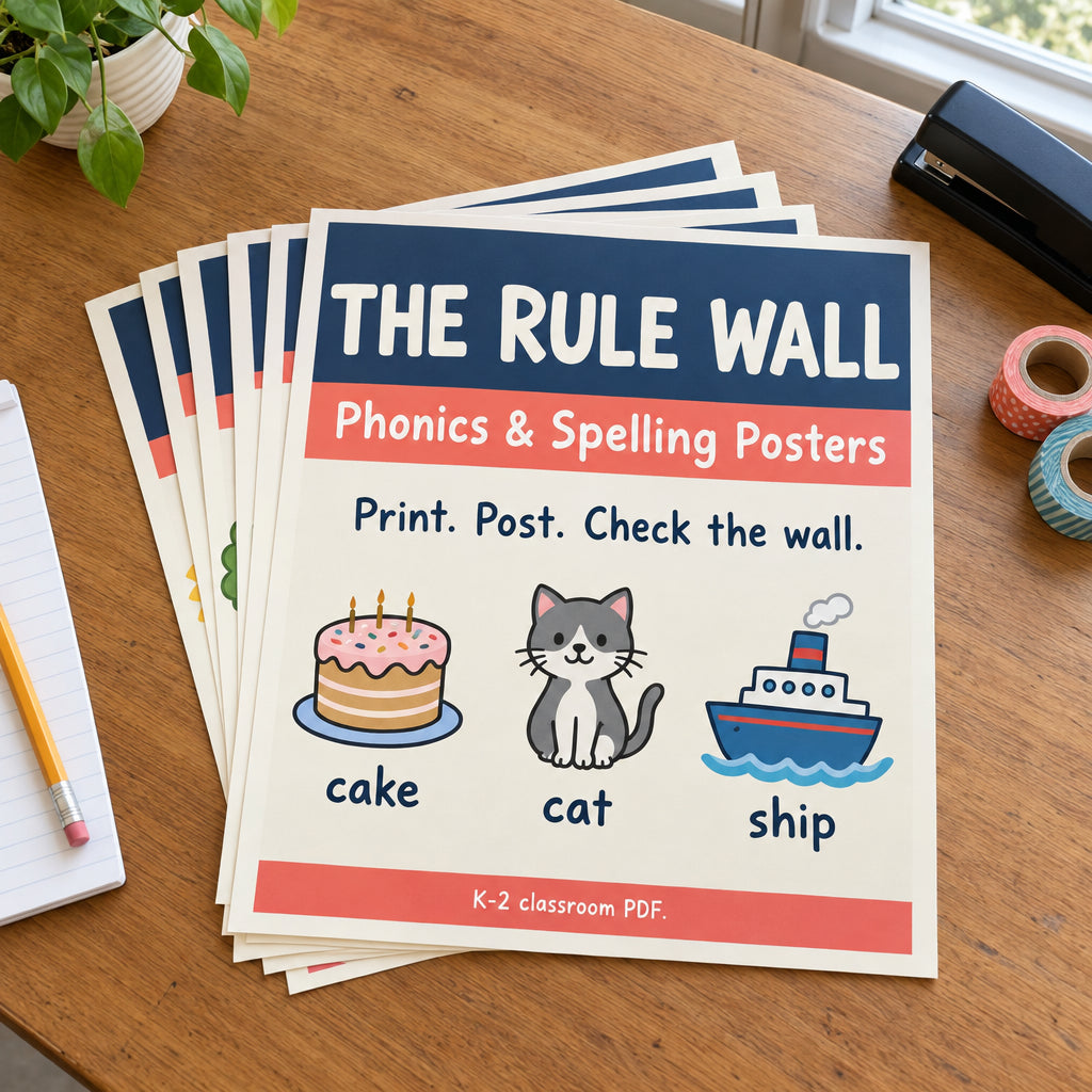 The Rule Wall — Phonics & Spelling Posters (PDF)