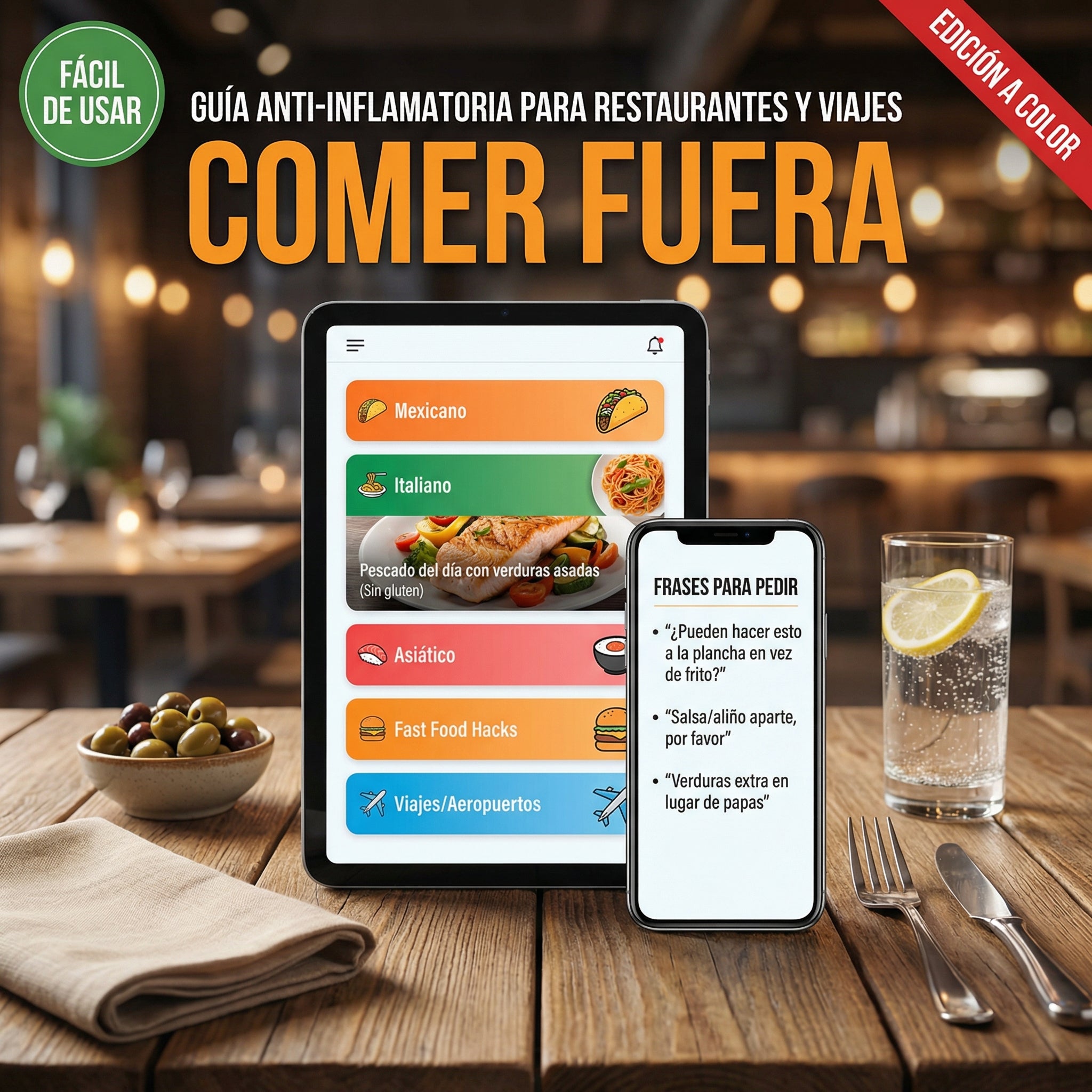 Come Fuera Sin Culpa: Tu Guía Antiinflamatoria para Restaurantes, Eventos y Viajes